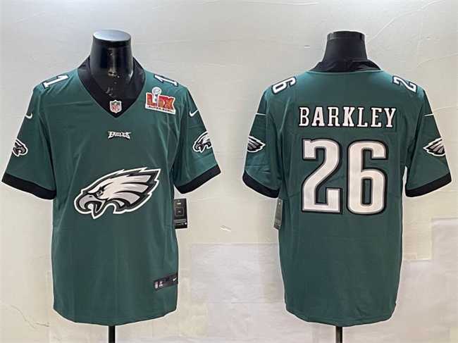 Men's Philadelphia Eagles #26 Saquon Barkley Green 2025 Super Bowl LIX Patch Team Big Logo Vapor Untouchable Limited Stitched Jersey,We sell and wholesale Men's Philadelphia Eagles #26 Saquon Barkley Green 2025 Super Bowl LIX Patch Team Big Logo Vapor Untouchable Limited Stitched Jersey on line form chian!